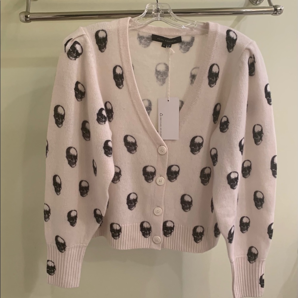 NWT 360 Skull Cashmere “Roza” Button Up Cardigan Sweater - Size M